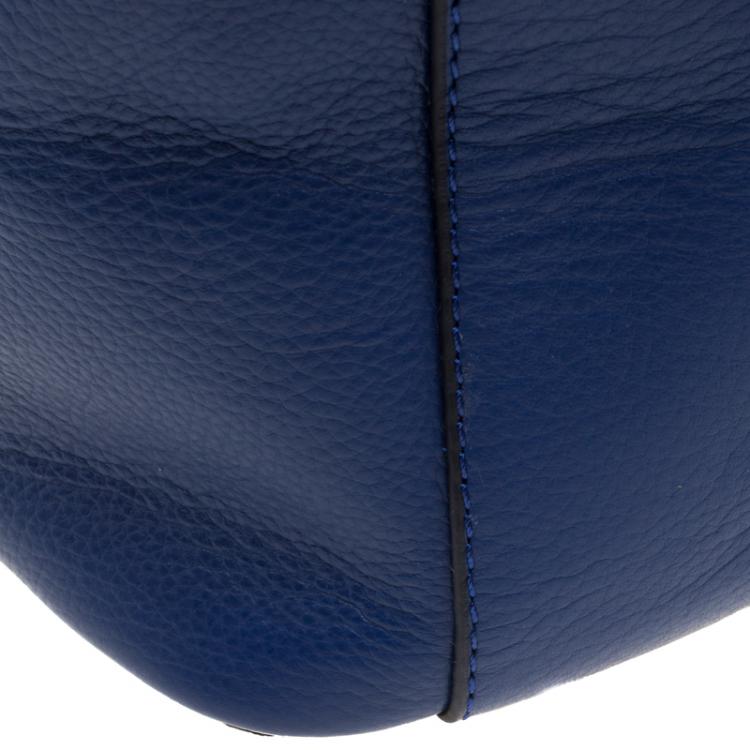 Pre Owned Coach Navy Blue Leather New Varsity Charles Backpack