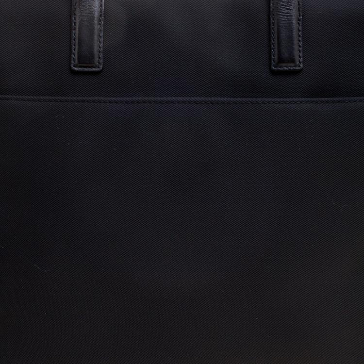 Pre Owned Coach Black Canvas and Leather Tote