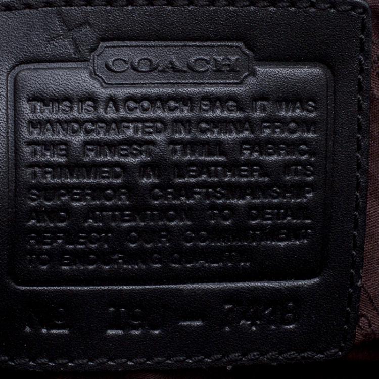 Pre Owned Coach Black Canvas and Leather Tote