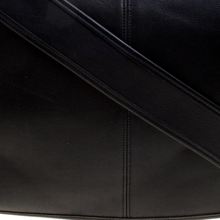 Pre Owned Coach Black Leather Messenger Bag