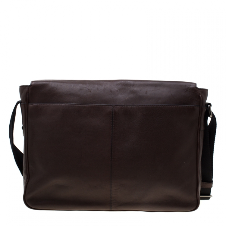 Pre Owned Coach Brown Leather Metropolitan Courier Messenger Bag