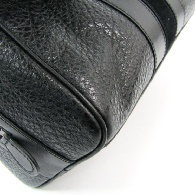 Pre Owned Coach Black Leather Pouch Bag