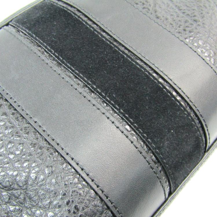 Pre Owned Coach Black Leather Pouch Bag