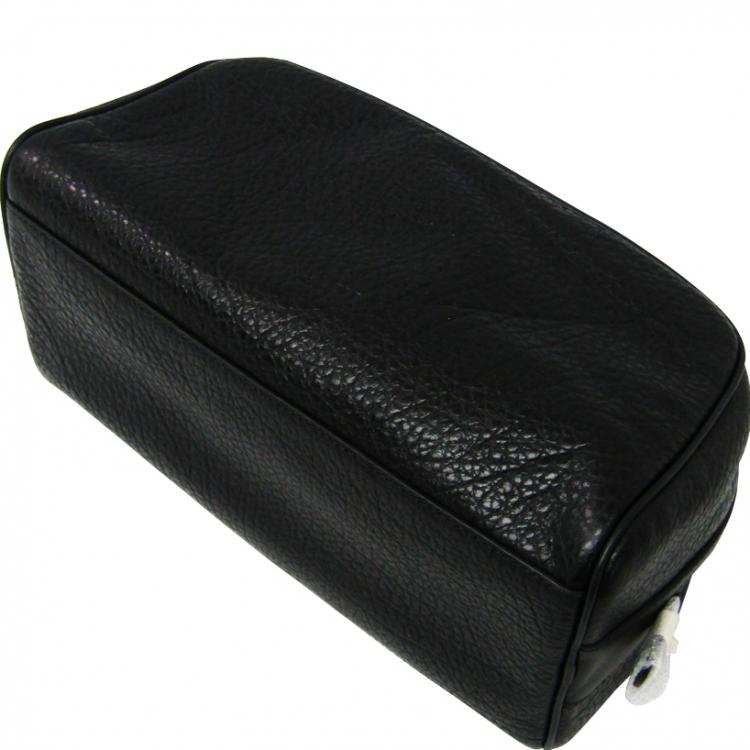 Pre Owned Coach Black Leather Pouch Bag