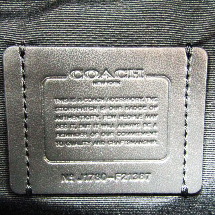 Pre Owned Coach Black Leather Pouch Bag