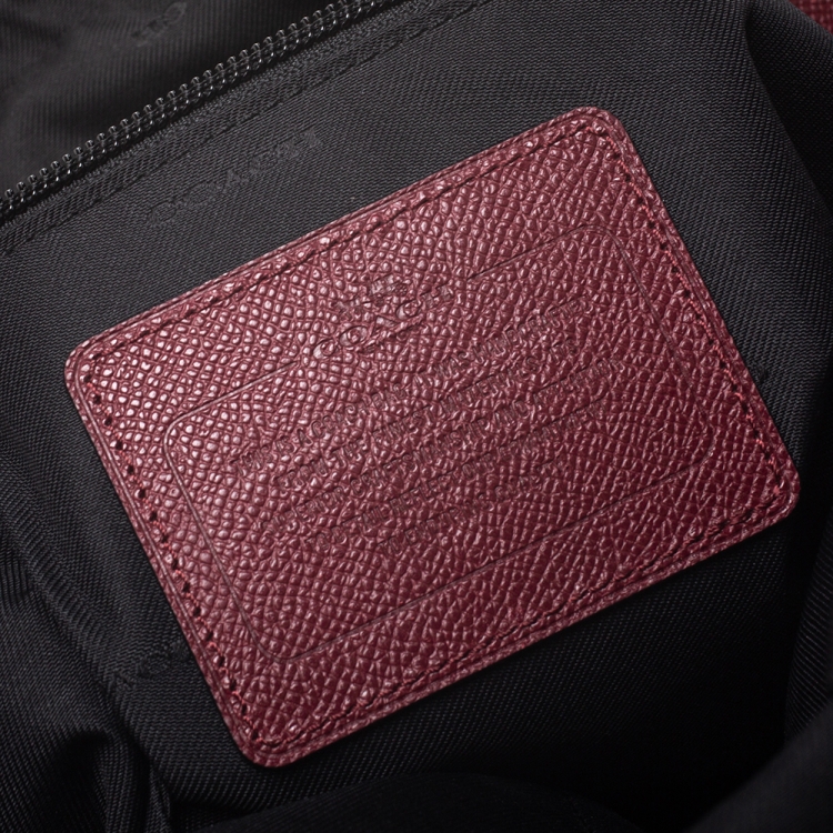 Pre Owned Coach Burgundy Ombre Leather Briefcase 