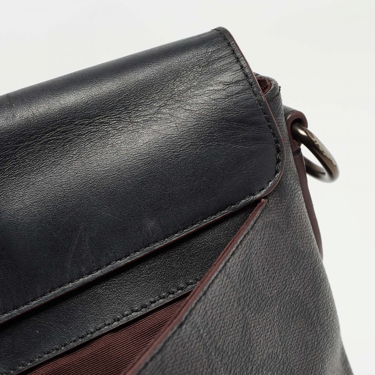 Pre Owned Coach Black Signature Coated Canvas and Leather Hamilton Portfolio Briefcase 