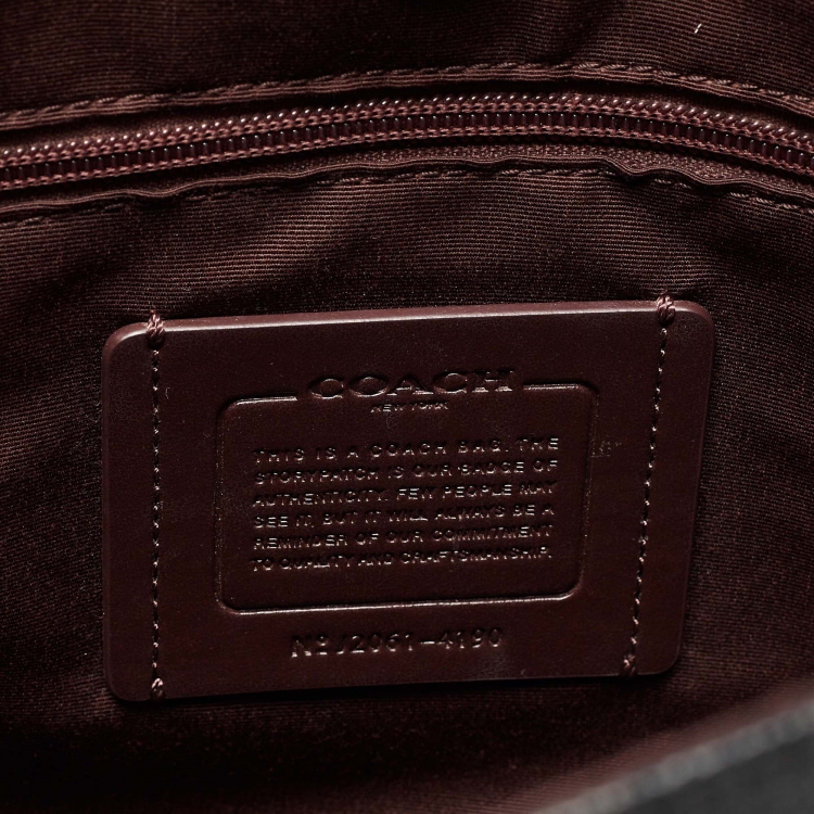 Pre Owned Coach Black Signature Coated Canvas and Leather Hamilton Portfolio Briefcase 