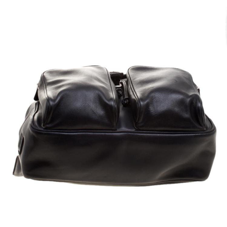 Pre Owned Coach Black Leather Backpack