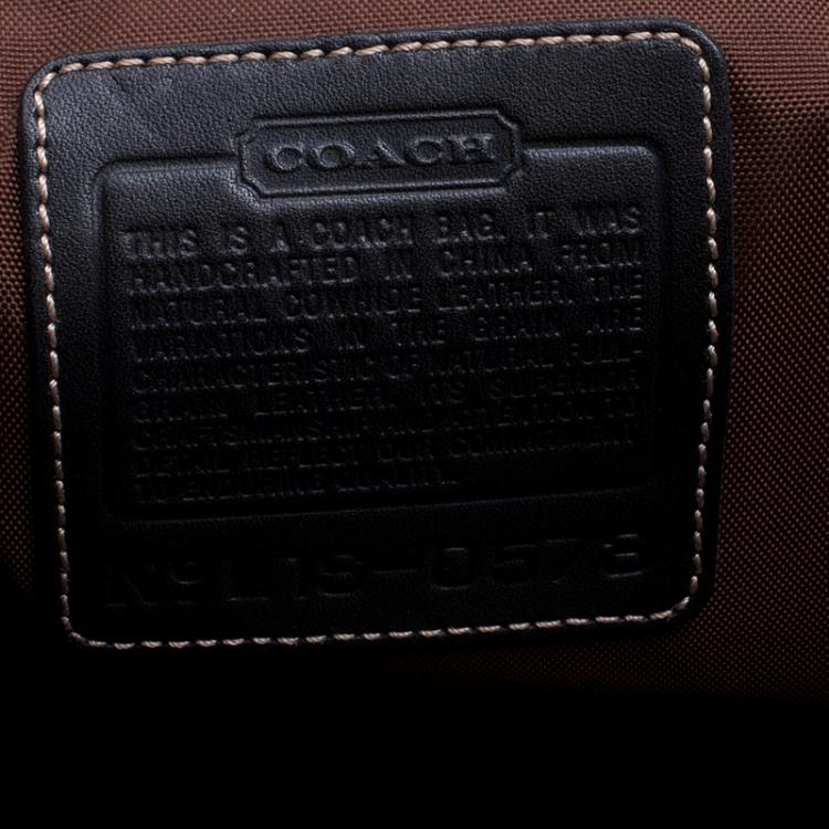 Pre Owned Coach Black Leather Backpack