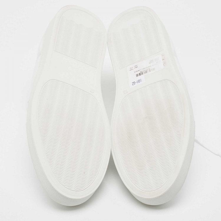 Pre Owned Common Projects White Leather Achilles Low Top Sneakers Size 42