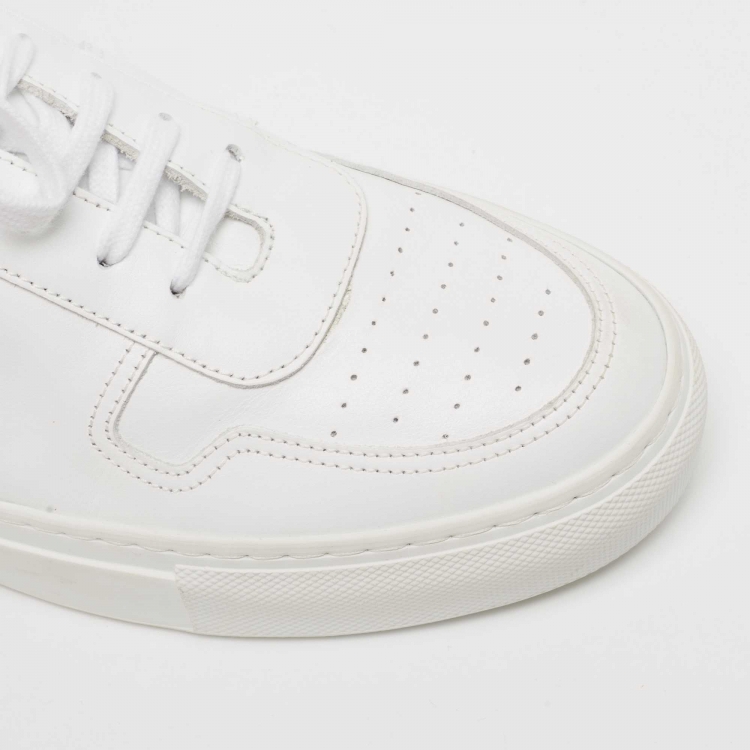 Pre Owned Common Projects White Leather Achilles Low Top Sneakers Size 42