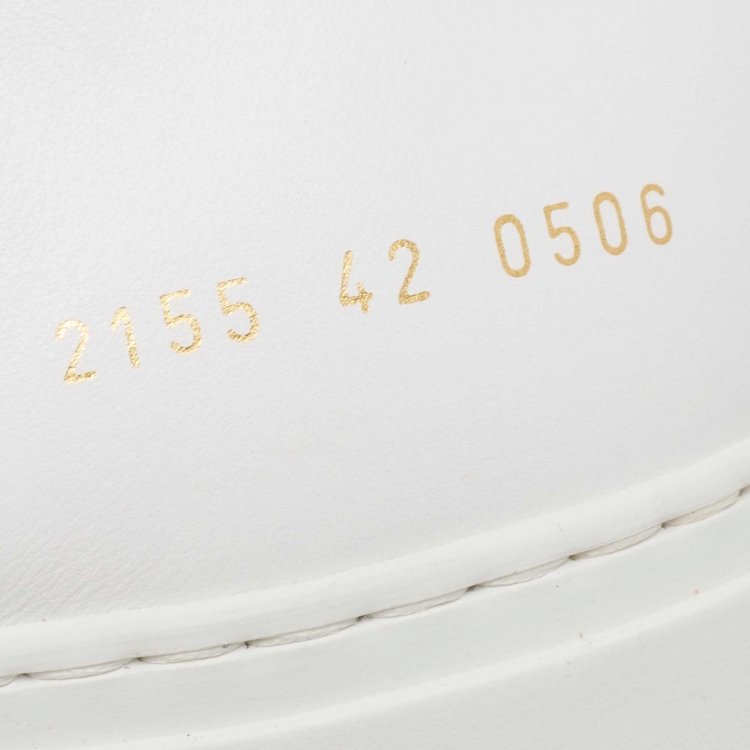 Pre Owned Common Projects White Leather Achilles Low Top Sneakers Size 42