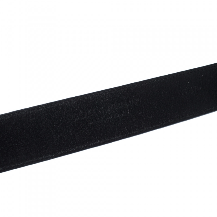Pre Owned  D&G Black Leather Logo Buckle Belt 105CM