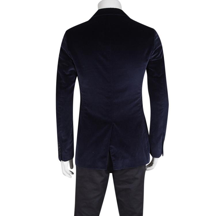 Pre Owned D&G Blue Velvet Tailored Blazer S