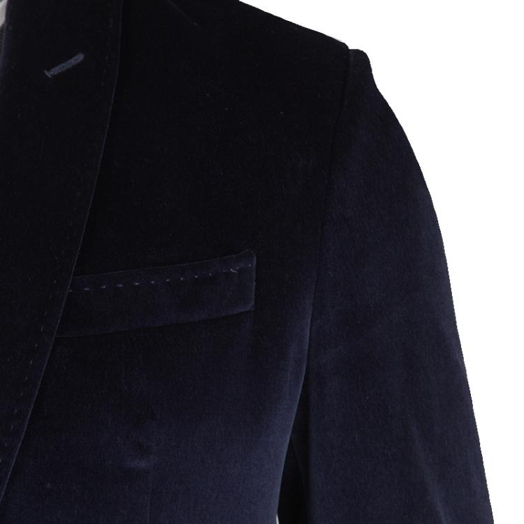 Pre Owned D&G Blue Velvet Tailored Blazer S