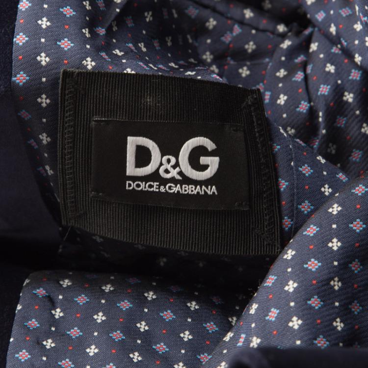 Pre Owned D&G Blue Velvet Tailored Blazer S
