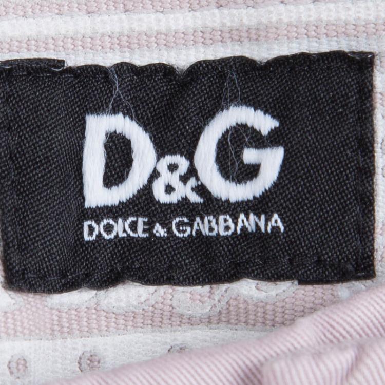 Pre Owned D&G Pink Cotton Chinos XS