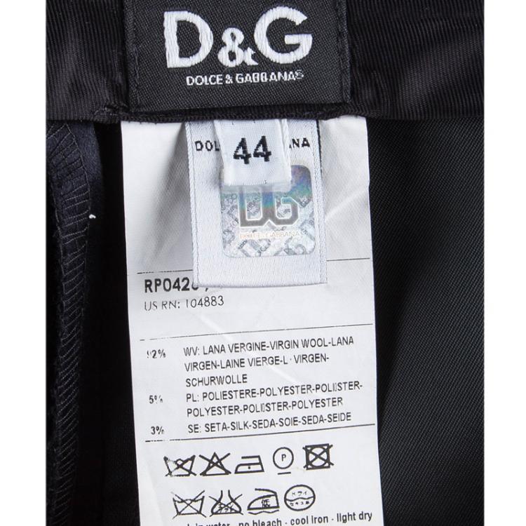 Pre Owned D&G Black Wool Trousers XS