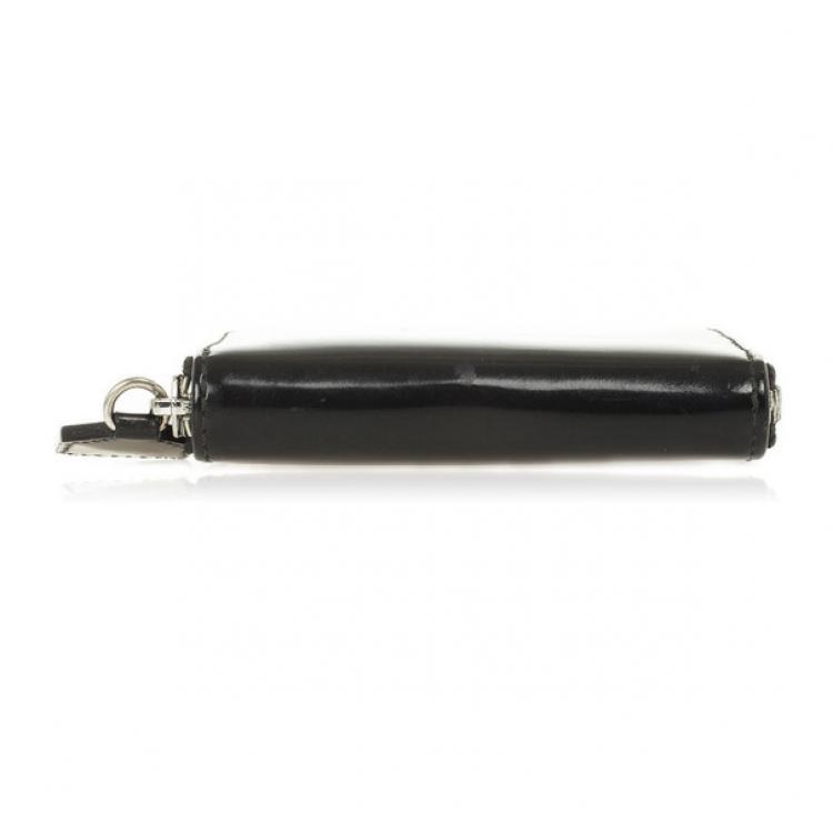 Pre Owned D and G Black Patent Compact Zippy Wallet