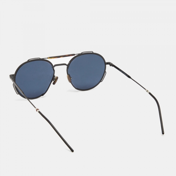 Pre Owned Dior Homme Black 0234S Round Sunglasses