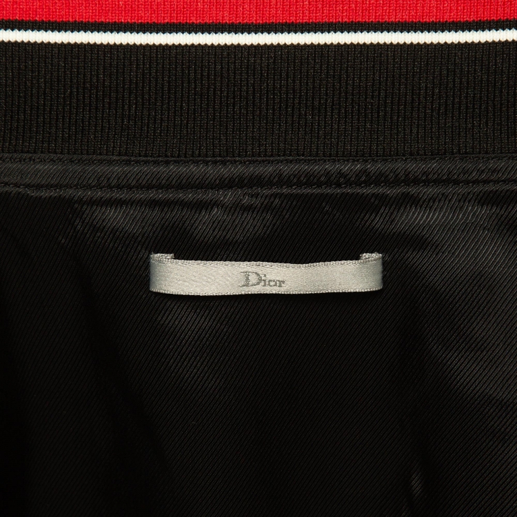 Pre Owned Dior Homme Black Nylon Bomber Jacket L