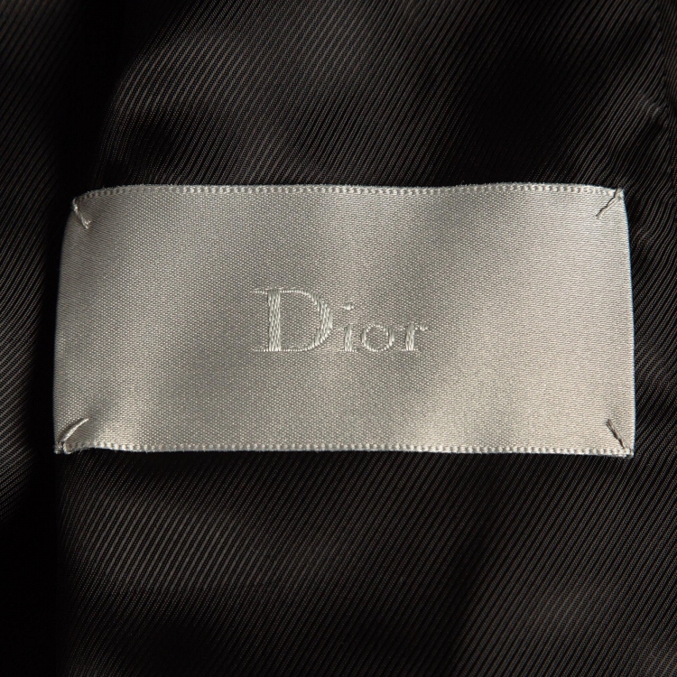 Pre Owned Dior Homme Black Nylon Bomber Jacket L
