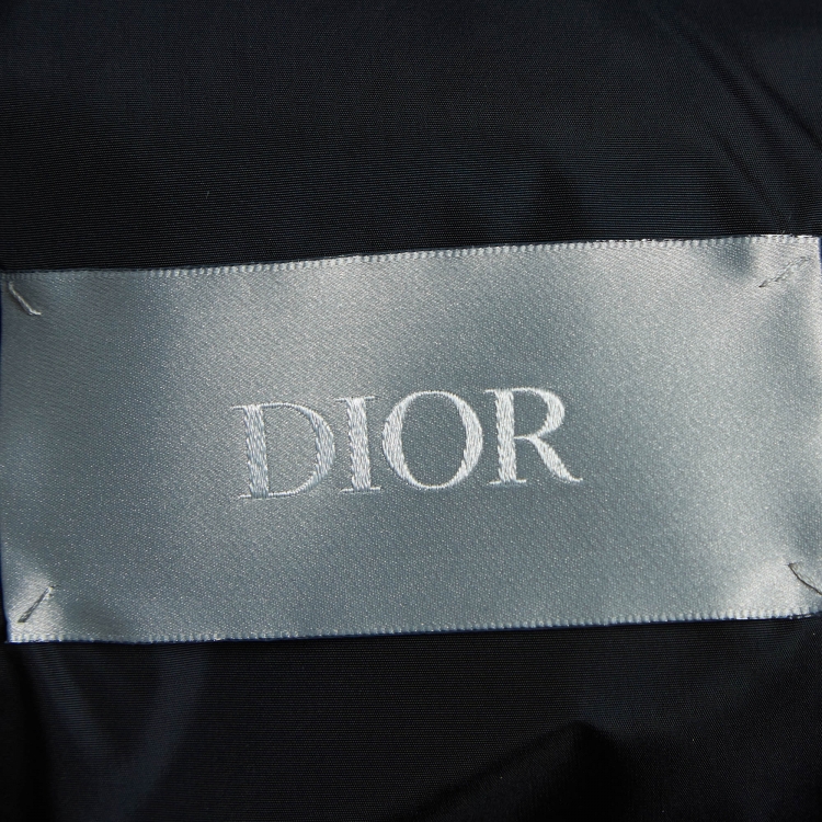 Pre Owned Dior Homme Green Oblique Synthetic Jacquard Vest L