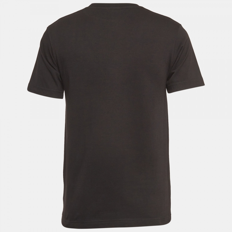Pre Owned Dior Homme Black CD Embroidered Cotton T-Shirt XS