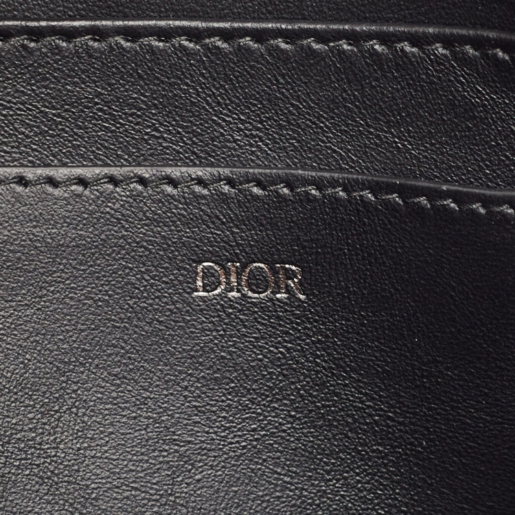 Pre Owned Dior Beige/Black Oblique Canvas and Leather Toiletry Bag