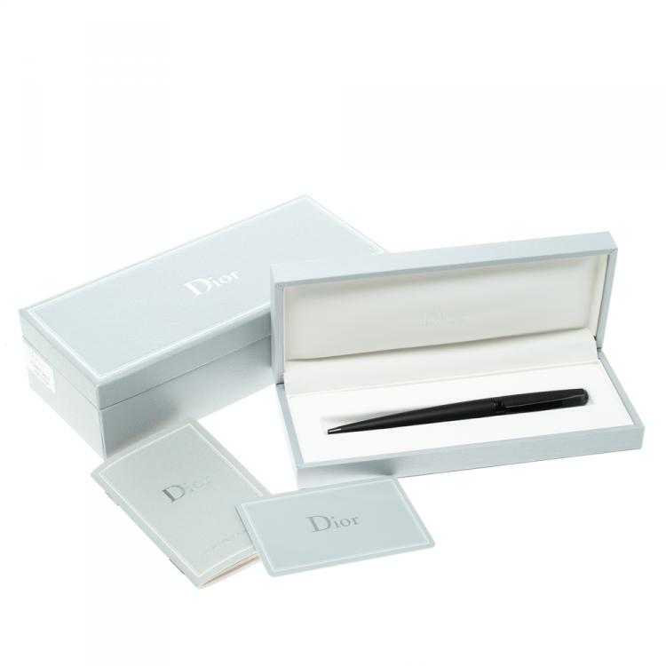 Pre Owned Dior Black Composite & Textured Finish Ballpoint Pen