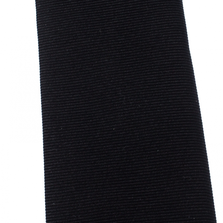 Pre Owned Dior Black Silk Skinny Tie 