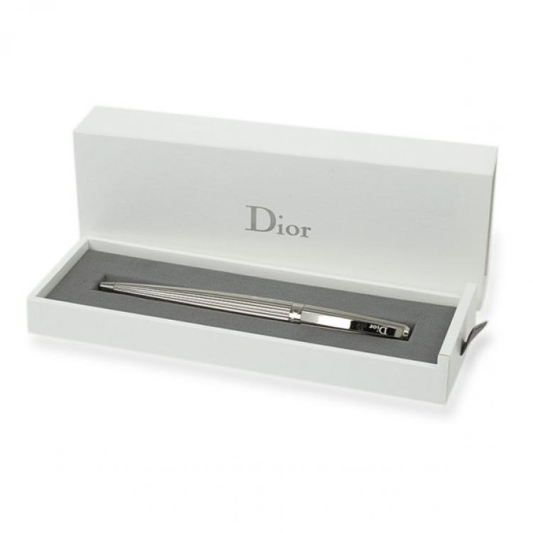 Pre Owned Christian Dior Silver Ballpoint Pen