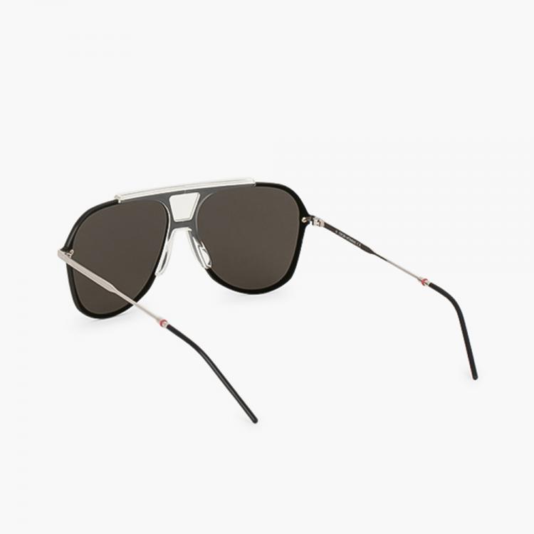 Pre Owned Dior Black Mirrored Aviator Sunglasses
