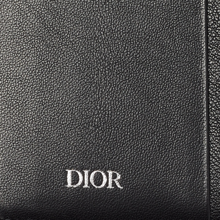 Pre Owned Dior Black Oblique Galaxy Leather Bifold Wallet
