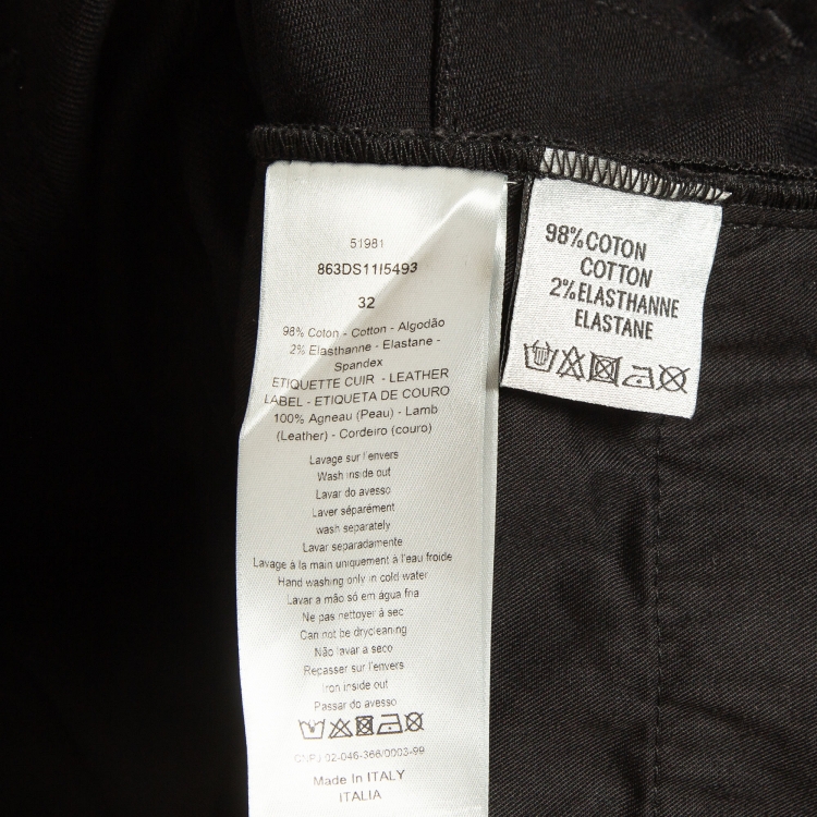 Pre Owned Dior Black Logo Printed Denim Jeans M Waist 32"