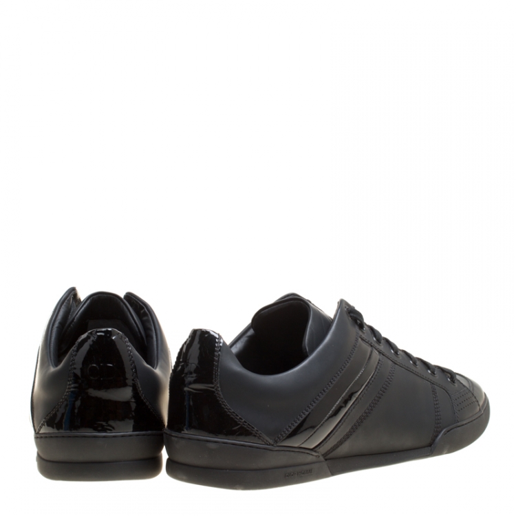 Pre Owned Dior Homme Black Leather Sneakers Size 43