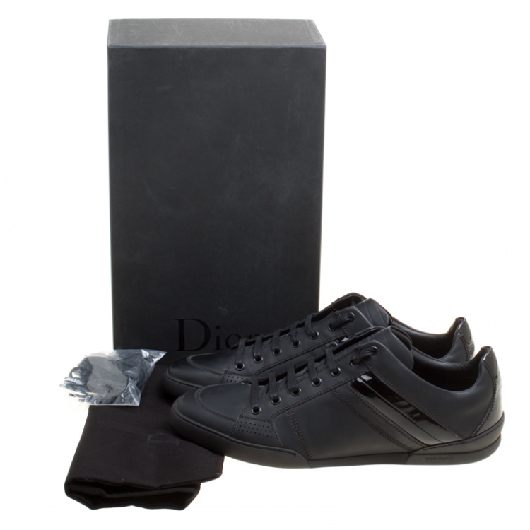 Pre Owned Dior Homme Black Leather Sneakers Size 43