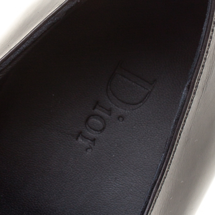 Pre Owned Dior Black Lace Up Derby Size 41.5