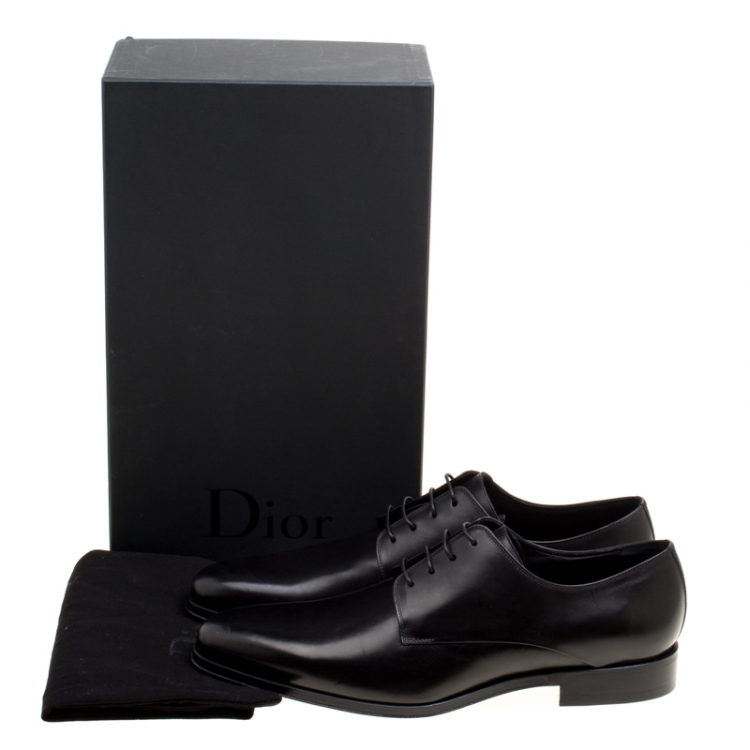 Pre Owned Dior Black Lace Up Derby Size 41.5
