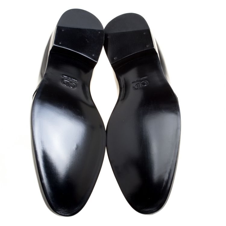 Pre Owned Dior Black Leather Lace Up Derby Size 41