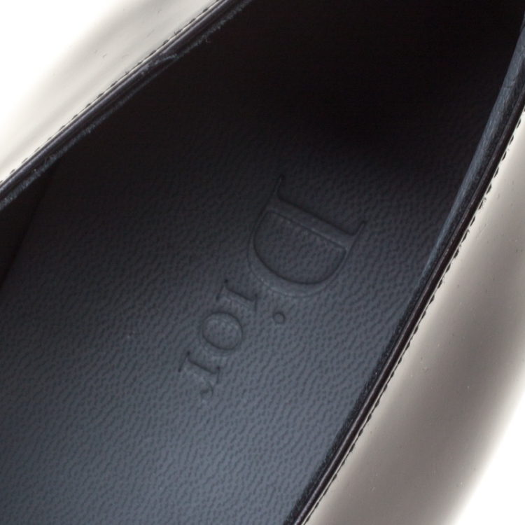 Pre Owned Dior Black Leather Lace Up Derby Size 41