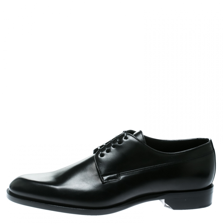 Pre Owned Dior Black Leather Lace Up Derby Size 42