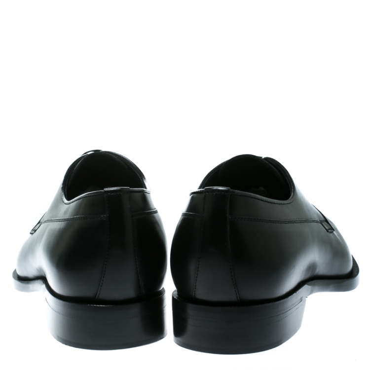 Pre Owned Dior Black Leather Lace Up Derby Size 42