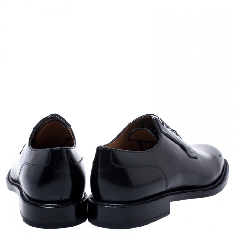 Pre Owned Dior Black Leather Lace Up Derby Size 42