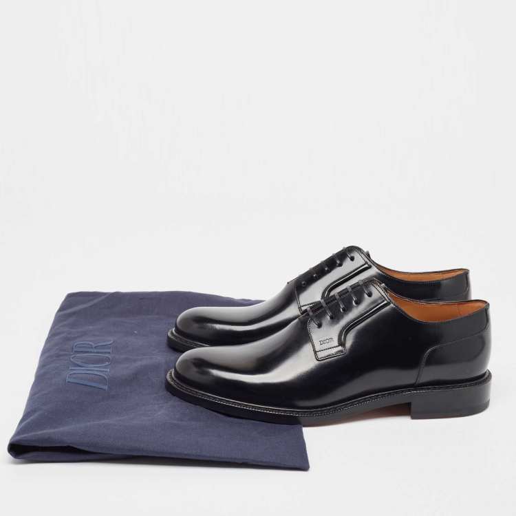 Pre Owned Dior Black Leather Evidence Derby Size 43