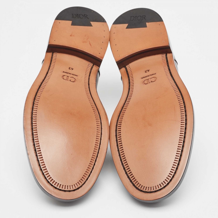 Pre Owned Dior Black Leather Evidence Derby Size 43
