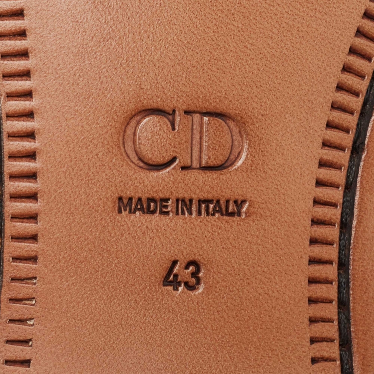 Pre Owned Dior Black Leather Evidence Derby Size 43