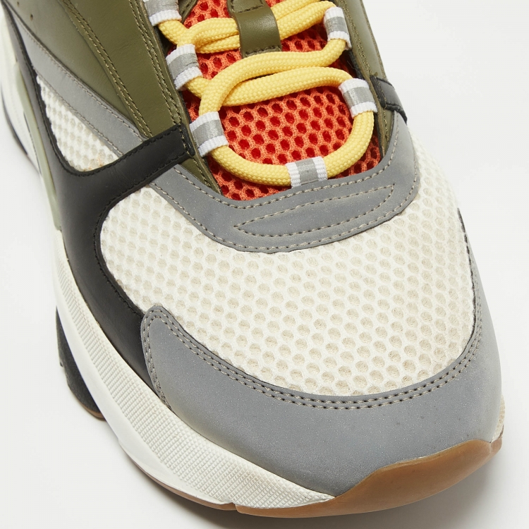 Pre Owned Dior Multicolor Mesh and Fabric B22 Sneakers Size 46