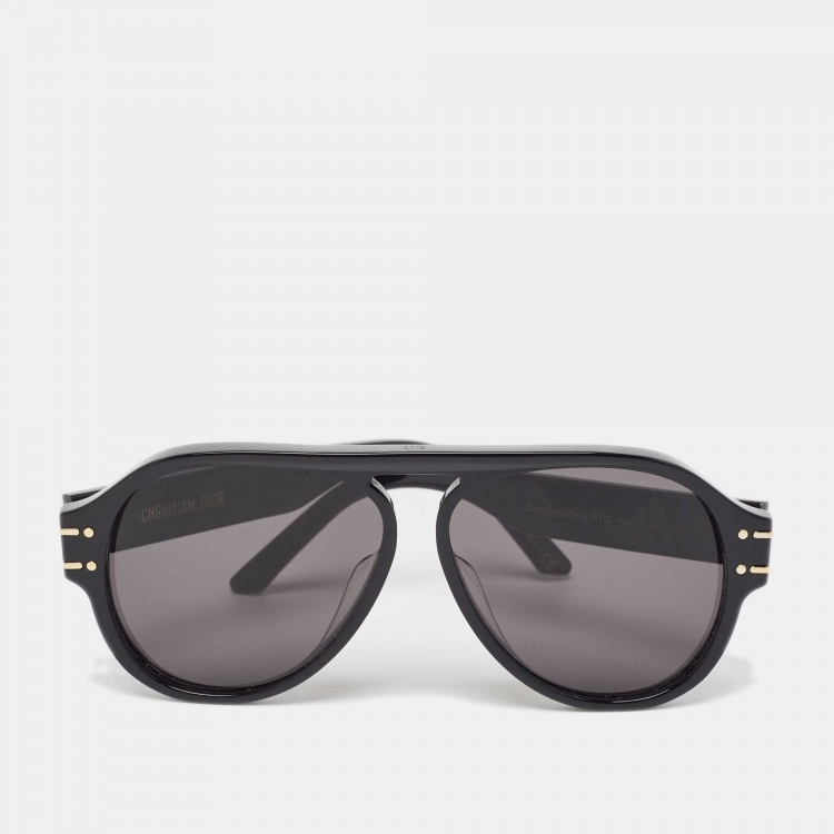 Pre Owned Dior Black DiorSignature A1U Aviators Sunglasses